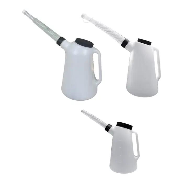 Pot d'huile 1,2 l-5l, pichet de mesure d'huile, distributeur d'huile, récipient d'huile, peut balancer avec verser, couvercle et bouchon pour Garage automobile