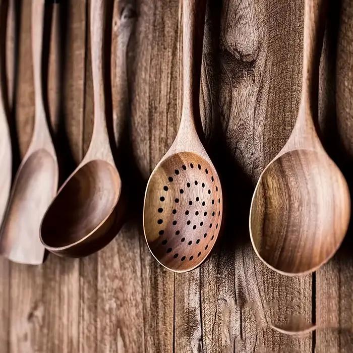 Ensemble d'ustensiles de cuisine en bois 5 pièces