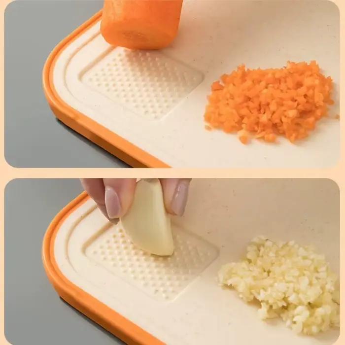 Planche à découper antibactérienne Double face en paille de blé, planche collante multifonctionnelle en plastique antidérapante Anti-moisissure pour la cuisine de la maison