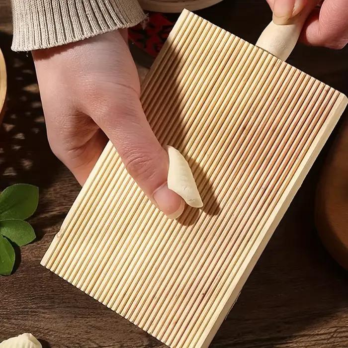 1 planche à pâtes Gnocchi et Cavatelli en bois, 8,5 pouces