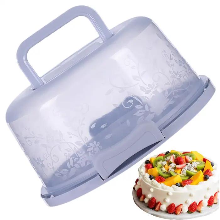 Boîte à gâteau portable avec couvercle et poignée