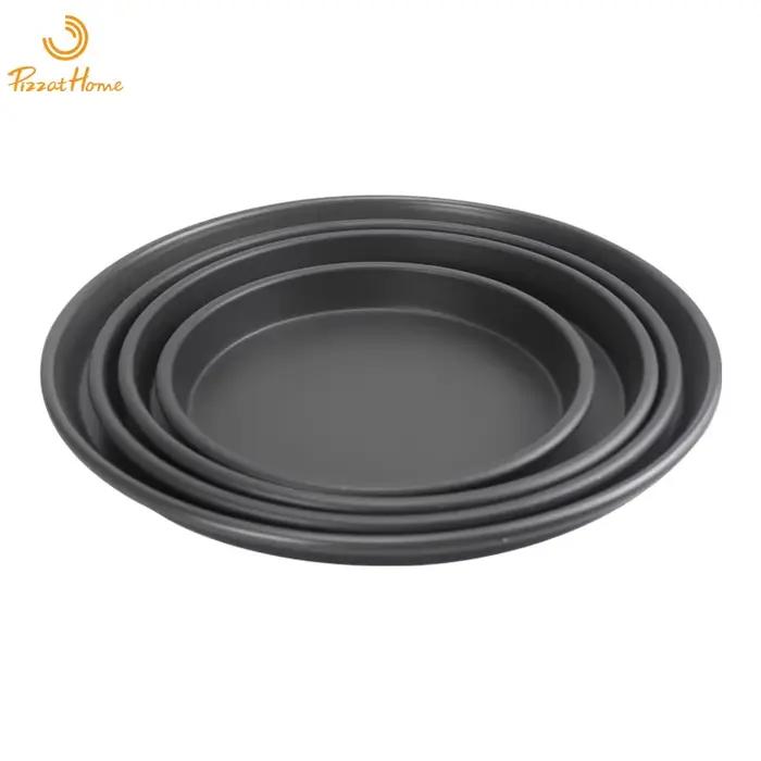 PizzAtHome 6/7/8/9/10/12 pouces poêle à Pizza en alliage d'aluminium plaque antiadhésive poêle peu profonde plat profond ustensiles de cuisson plateau à Pizza rond moule
