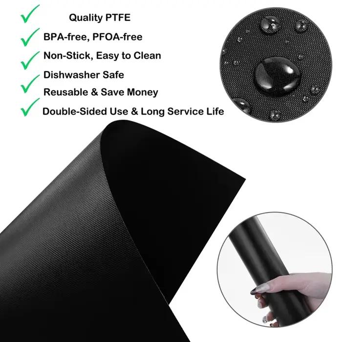 Feuilles de protection PTFE pour friteuses à air Ninja SP101 SP201 SP301 pièces de four accessoires de cuisine facile à utiliser pour éviter les éclaboussures et résidus brûlés