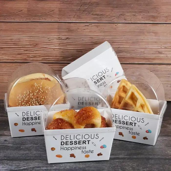 Boîte d'emballage pour sandwich, hamburger, toast, support étanche à l'huile avec couvercle, boîte à emporter, cadeau de fête Padramatiquement Chamonix, 10 pièces