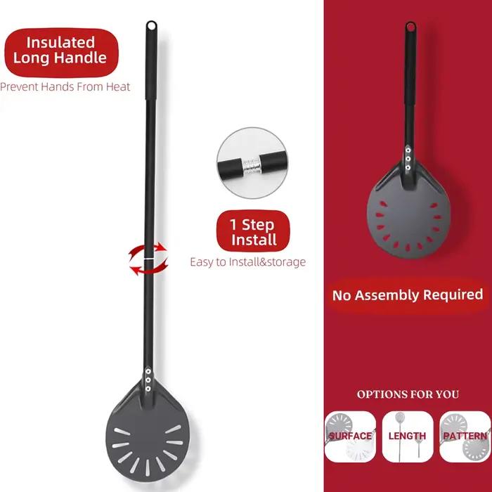 6 & 12 13 14 pouces aluminium Pizza Peel pain palette four à Pizza tournant Peel dur anodisé Pizza cuisson cuisine outil spatule