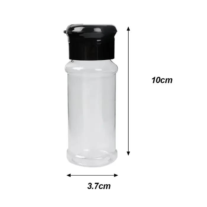 Bouteille Transparente en Plastique pour Épices, Salière, Shaker, Bocaux d'Assaisonnement, Boîte à Condiments, Gadgets de Cuisine, Boîte de Rangement de Poudre