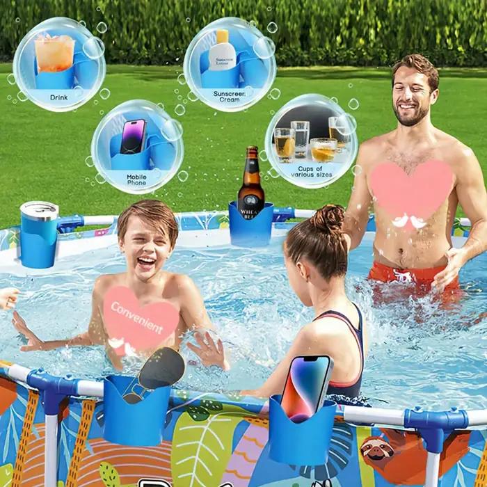 1 support multifonctionnel pour accessoires de piscine