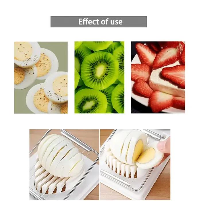 Trancheuse à œufs multifonctionnelle en acier inoxydable, peut couper des aliments mous pour des outils de cuisine ménagers pratiques et rapides