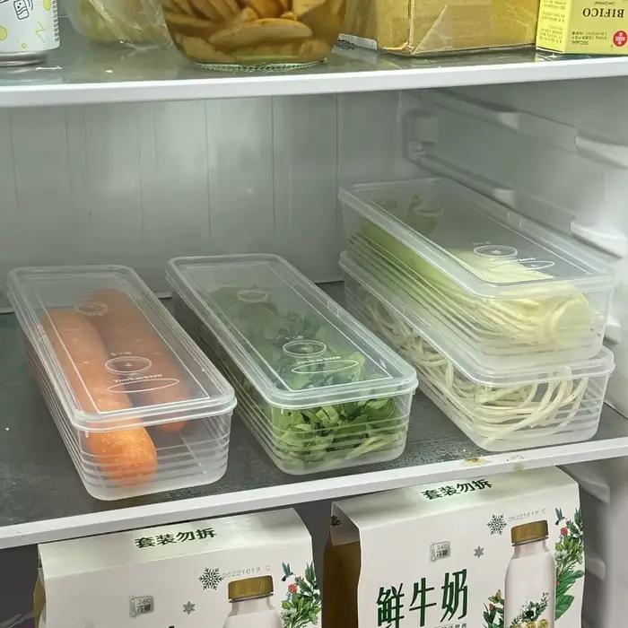 Boîtes de rangement pour réfrigérateur, 1/5 pièces, cebolonnes, boîte fraîche, récipient alimentaire, stockage au froid, bac à légumes, organisateur de réfrigérateur scellé avec couvercle, pots