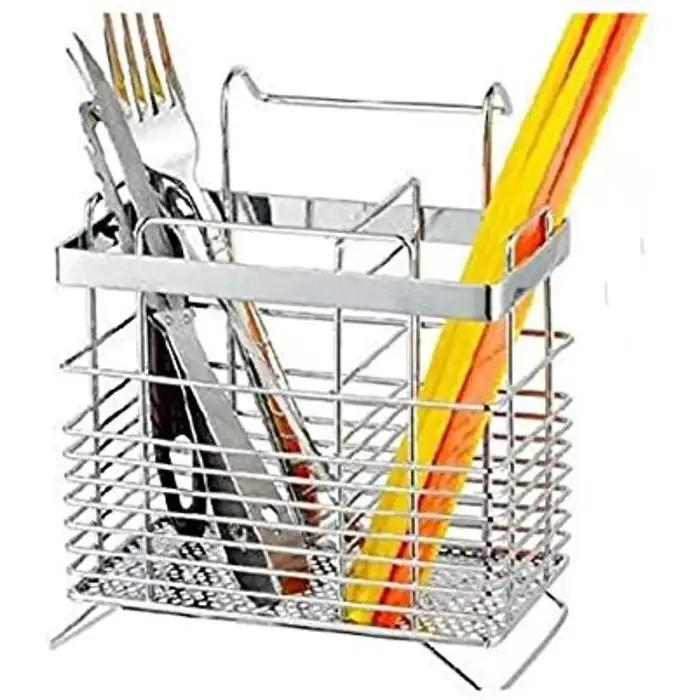 Support organisateur de cuisine en acier inoxydable, égouttoir à couverts, plateau de séchage, ustensile de cuisine