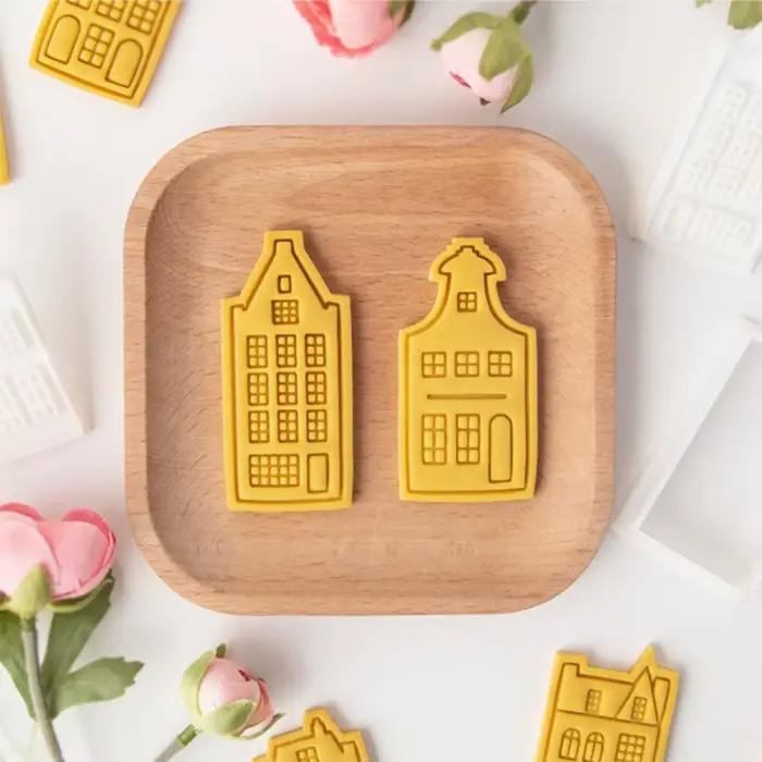 Lot de 4 emporte-pièces maison Amsterdam