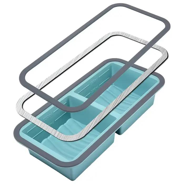 Plateau de congélation alimentaire en Silicone avec couvercle