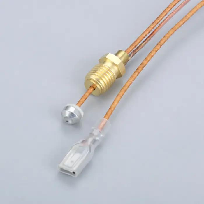 Thermocouple universel de type rainure avec interrupteur anti-chute, gril extérieur, pièce thermocouple, gaz. chauffe-eau, fixation sur prompt ket ket, 350mm, 4.8mm