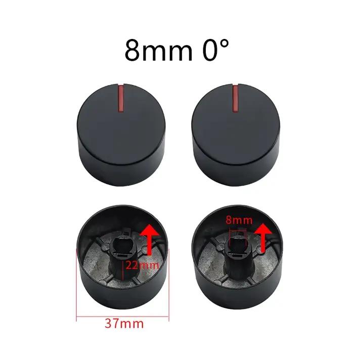Boutons de cuisinière à gaz 6MM 8MM, 2 pièces, interrupteur de commande de four, accessoires de cuisinière à gaz, assemblage bouton noir