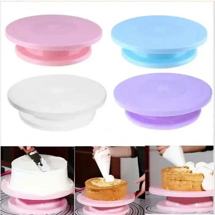 Plateau tournant de gâteau en plastique pâte pâtisserie décoration support