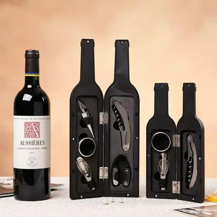 Accessoires d'ouvreur de vin de luxe, ensemble d'outils cadeaux avec tire-bouchon de serveur, Kit d'ouverture de bouteille de 5 pièces
