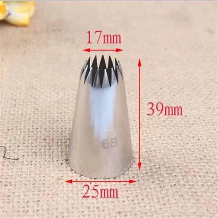 Douilles de glaçage à la crème de haute qualité, 1 pièce, étoile à coupe fine française # 6B, outils de décoration