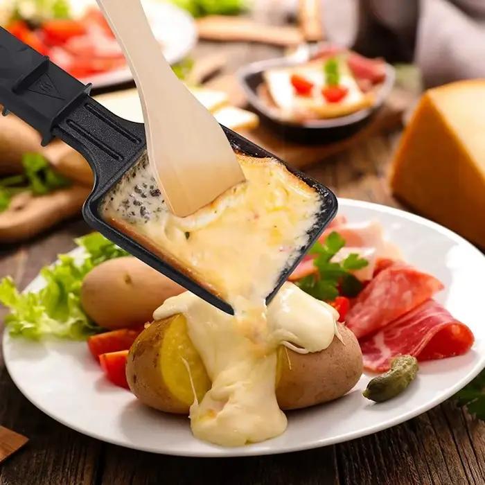 2 pièces Mini poêle à Raclette ensemble antiadhésif multi-fonction universelle électrique fromage oeufs gril