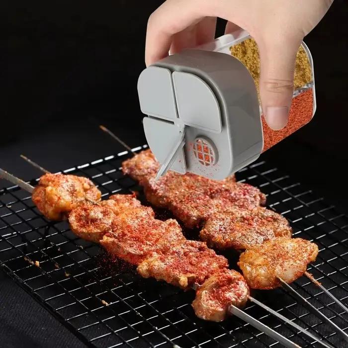 Pot d'assaisonnement 4 en 1 pour Camping et randonnée, gril de cuisine en plein air, distributeur d'épices pour barbecue, fournitures de Camping, ustensiles de cuisine, accessoires d'équipement