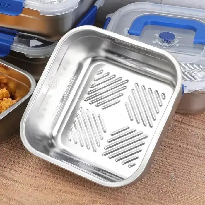 Boîte à salade et à fruits en acier inoxydable