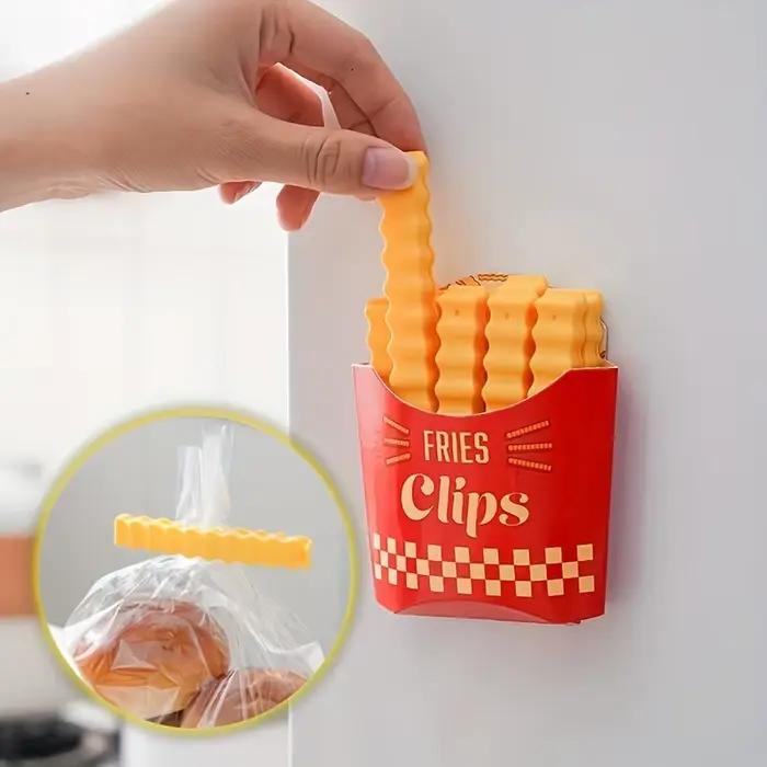 12 pièces en forme de pomme de terre Portable cuisine stockage alimentaire Snack joint sac Clips scellant pince ABS outil magnétique réfrigérateur aimant