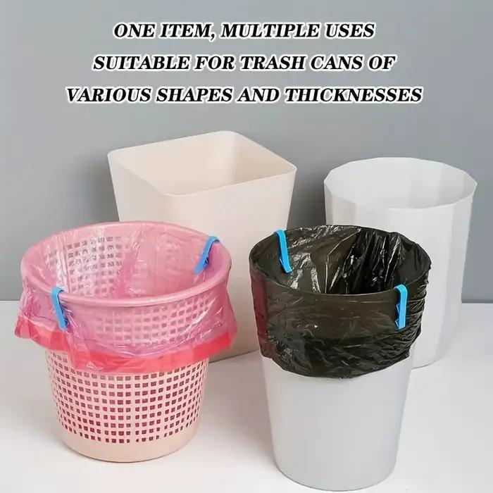 10 clips innovants pour poubelles – support de sac poubelle sûr et antidérapant, clips latéraux séparateurs élégants, pratique pour un usage domestique
