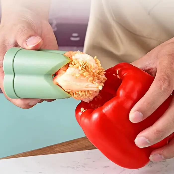 Évideur de fruits et de poivre 2 en 1
