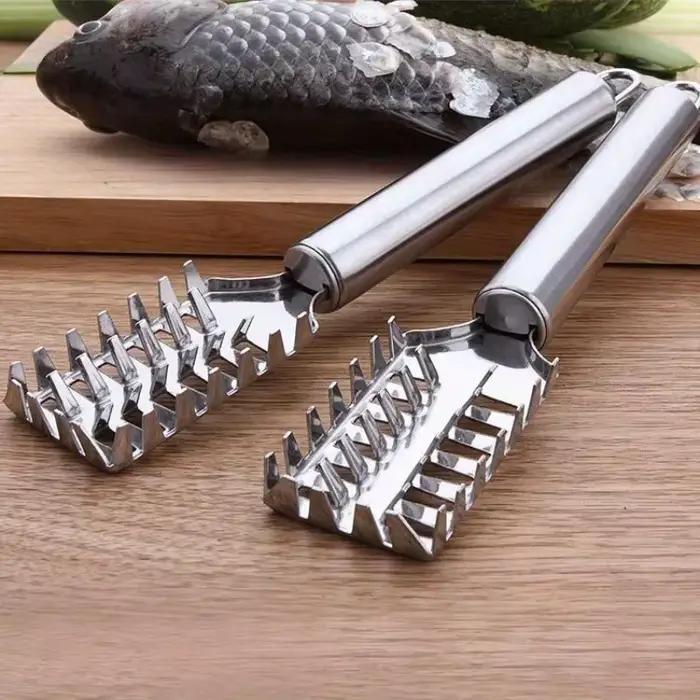 Couteau en écailles de poisson en acier inoxydable ustensile de cuisine pour fruits de mer élégant et durable pour préparation de repas occasions spéciales