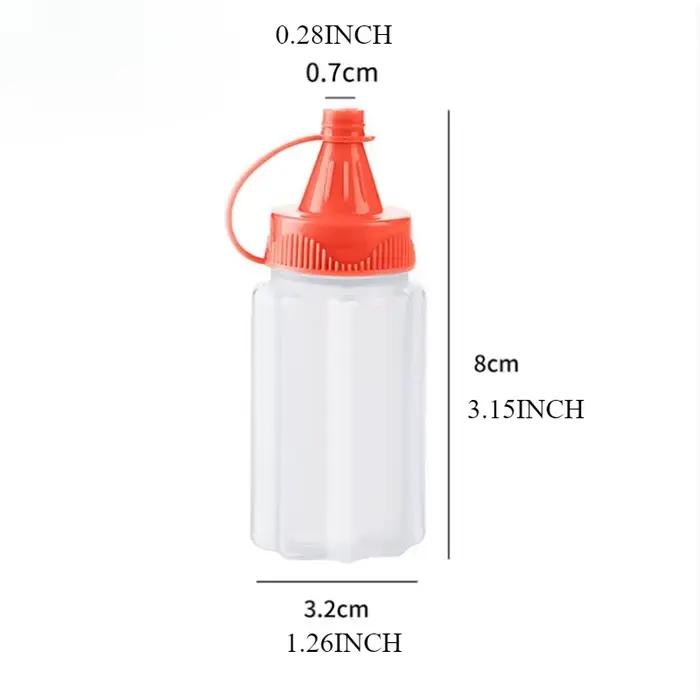 4pc Camping cuisine PE Sauce assaisonnement bouteille à presser bouteille d'embouteillage d'huile BBQ confiture pique-nique boîte à déjeuner salade Dressing voyage en plein air