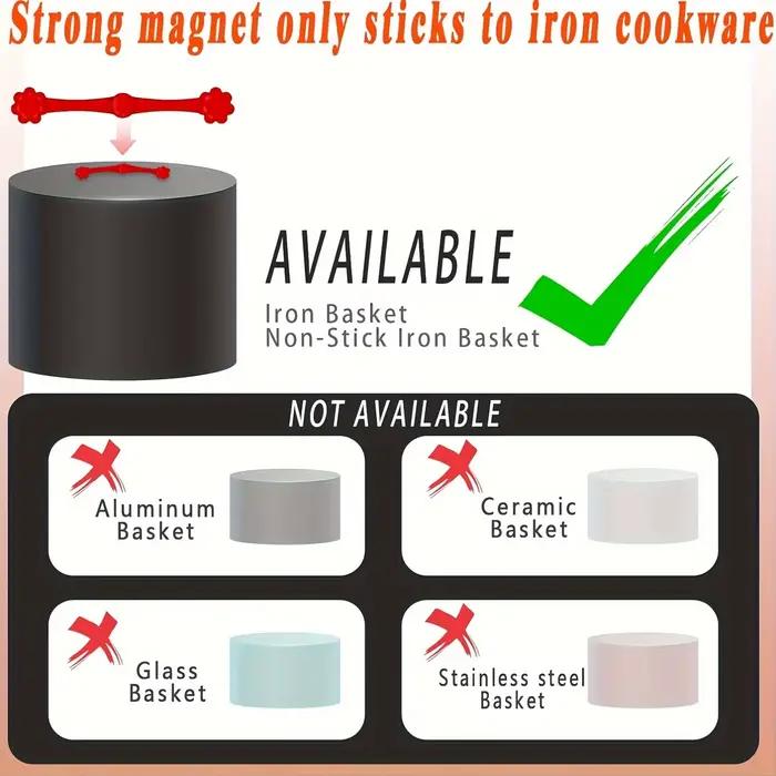 Boucle magnétique en Silicone pour friteuse à Air, 1/2 ensembles, pour maintenir le friteuse à Air, papier parchemin, verrouillage, doublures jetables, empêche le papier pour brûler