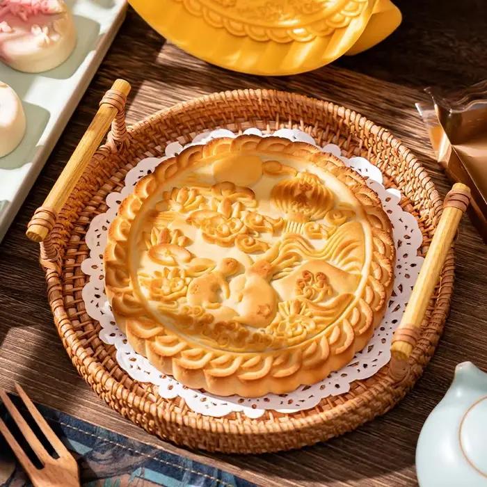 Grand moule à gâteau de lune pressé à la main