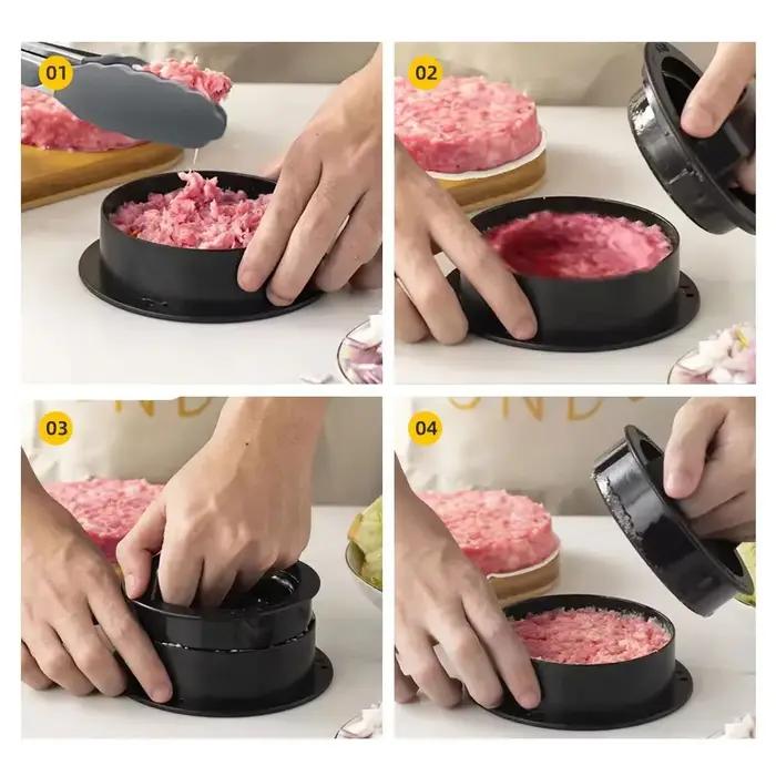 Presse à viande pour Hamburger, forme ronde, antiadhésive, farcie, Patties, gril de boeuf, presse à tarte, moule, accessoires de cuisine