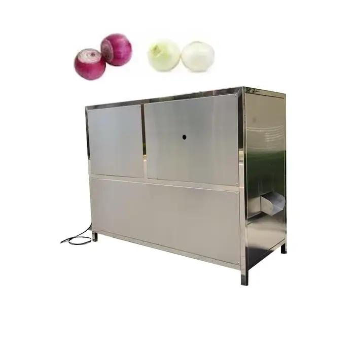 Machine professionnelle personnalisée pour le traitement de l'oignon, grande et petite tête et coupe de racines de queue, Machine à éplucher l'oignon à haute efficacité