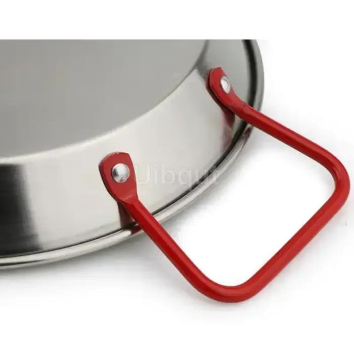 Poêle à paella espagnole en acier inoxydable