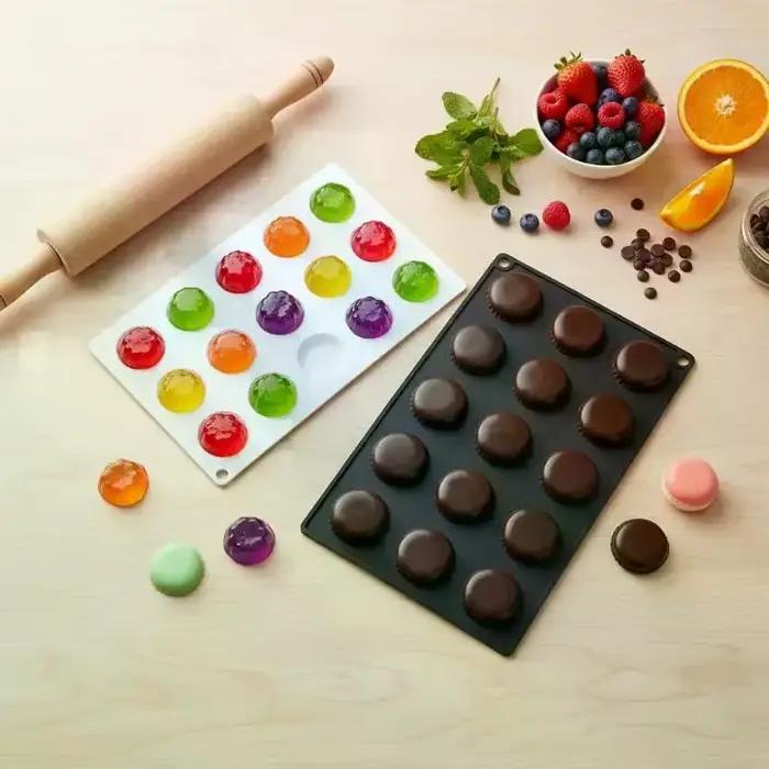 Moule en silicone 15 cavités pour macarons