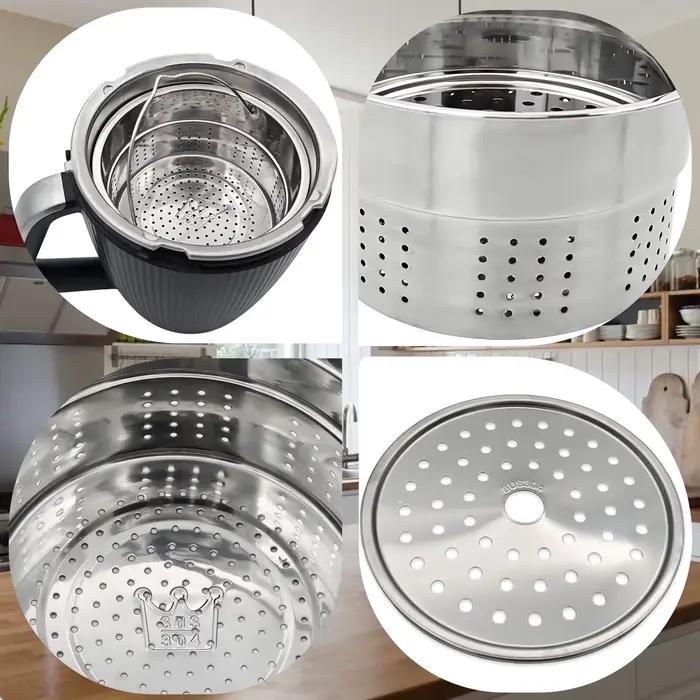 Mise à niveau du cuiseur vapeur 2 en 1 en acier inoxydable pour Thermomix TM7