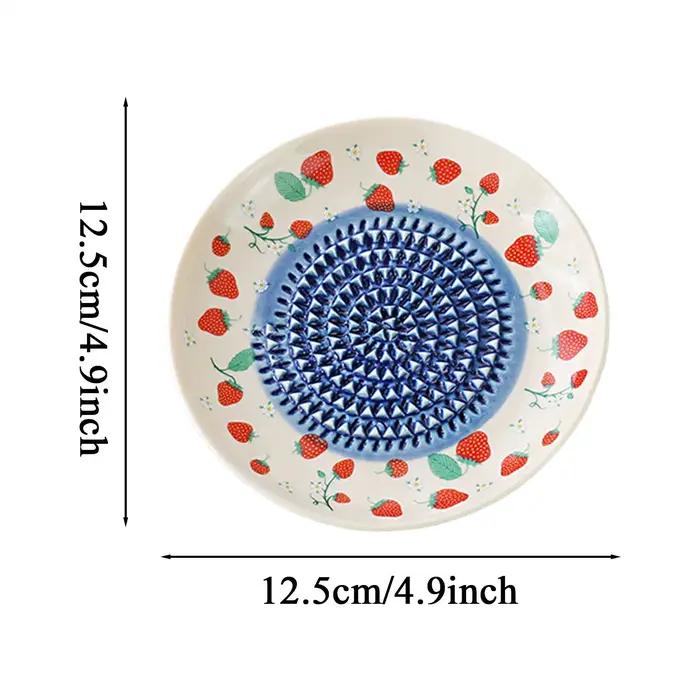 Râpe à ail en céramique ronde manuelle