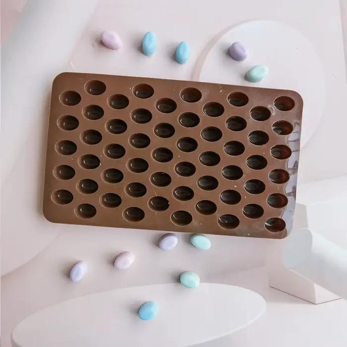 55 cavités Mini grains de café chocolat Sugarcraft bonbons Silicone moule