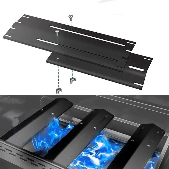 Kit d'accessoires de cuisine, plaque chauffante pour gril réglable, bouclier universel polyvalent, tente chauffante, plaque chauffante Durable pour cuisine