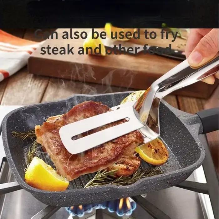 Pinces de cuisine en acier inoxydable de qualité supérieure, pince à pain polyvalente, pinces à Steak, pince à Steak frit, pinces à barbecue