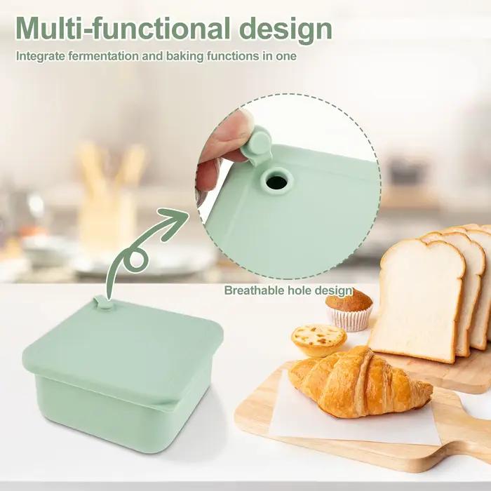 Boîte à pâte à Pizza, outil de cuisson, boîte alimentaire, boîtes à pâte en Silicone résistantes à la chaleur, boîte de Fermentation pour réfrigérateur, fabrication de boulangerie, 2 pièces