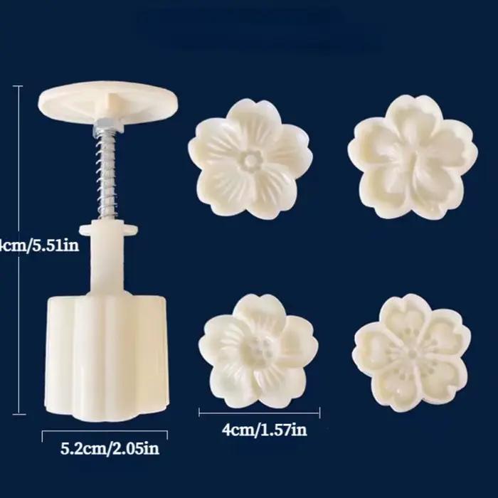 1 ensemble bricolage moule à gâteau de lune en plastique presse à main moule à pâtisserie presse à main modèle de gâteau aux haricots mungo pâtisserie gaufrage faire outil de cuisson de cuisine