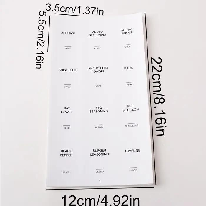 Ensemble d'étiquettes autocollantes imperméables pour pots de cuisine