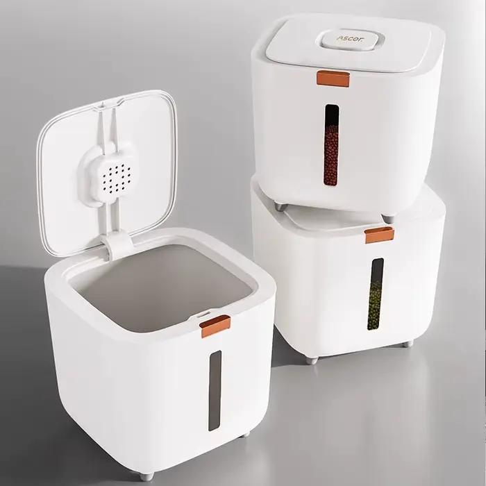Conteneur de stockage de riz hermétique de qualité supérieure – Double joint en silicone et loquet encastré