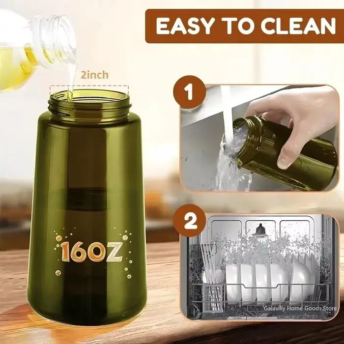 Pulvérisateur d'huile foncée bloquant la lumière de 470ML pour la cuisson bouteille distributrice