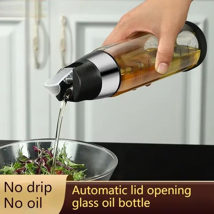 Y189 Ouverture automatique fermeture pot d'huile Cuisine Haute Température Pot D'huile En Verre Étanche sauce de soja vinaigre de sésame Bouteilles
