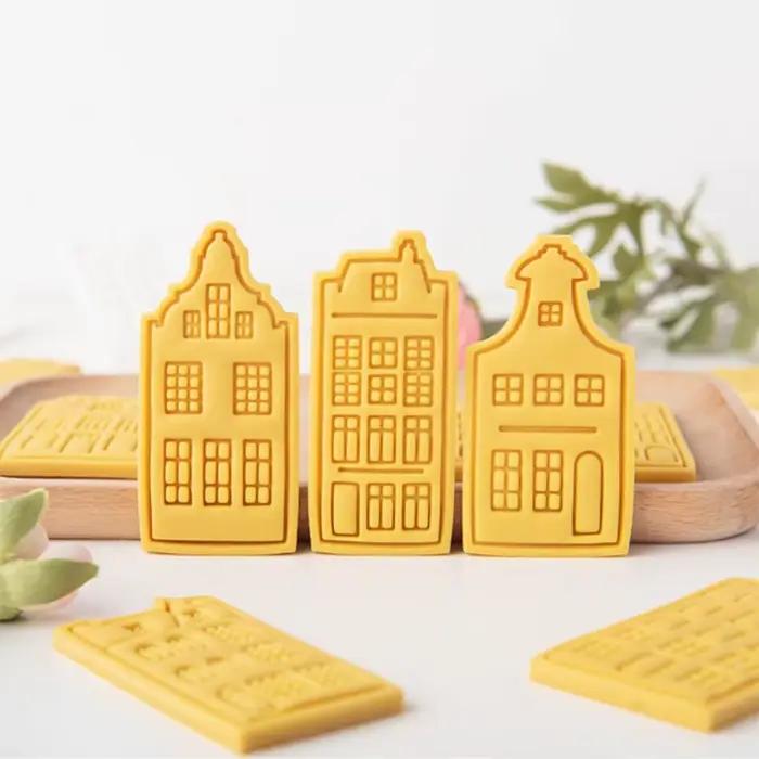 Lot de 4 emporte-pièces maison Amsterdam