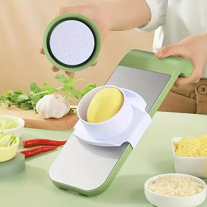 Ensemble trancheur et râpe à légumes multifonctionnel lames interchangeables kit d'outils de cuisine manuels pour pommes de terre variété de pièces occasionnelle préparation de repas famille amitié