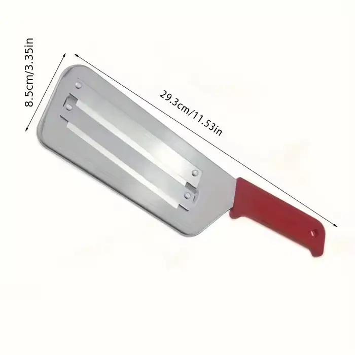Couteau de cuisine pour chou hachoir manuel pour chou couteau à choucroute en acier inoxydable couteau à légumes double trancheur couteau à trancher pour préparation de salades et garnitures