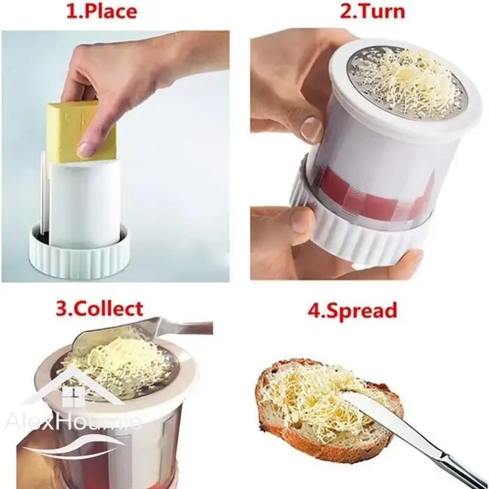 Trancheuse à fromage manuelle, coupe-fromage, broyeur à poupée, gadgets à tartiner, râpe, moulin avec couvercle, distributeur, déchiqueteuse